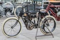 ZAGREB, CROATIA Ã¢â¬â November 14. 2016: Discovery canal presentation of TV show Harley and the Davidsons with retro and historic m